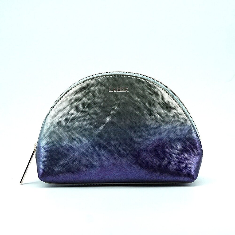 La‎ Mer Metallic Gradient Purple Silver Cosmetic Makeup Travel Bag NEW